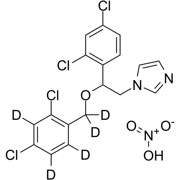 Miconazole-d5 nitrate (2,4-Dichlorobenzyloxy-d5) (R18134-d5 (nitrate) (2,4-Dichlorobenzyloxy-d5)) 13